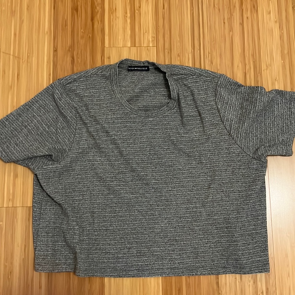 Brandy Melville boxy gray top